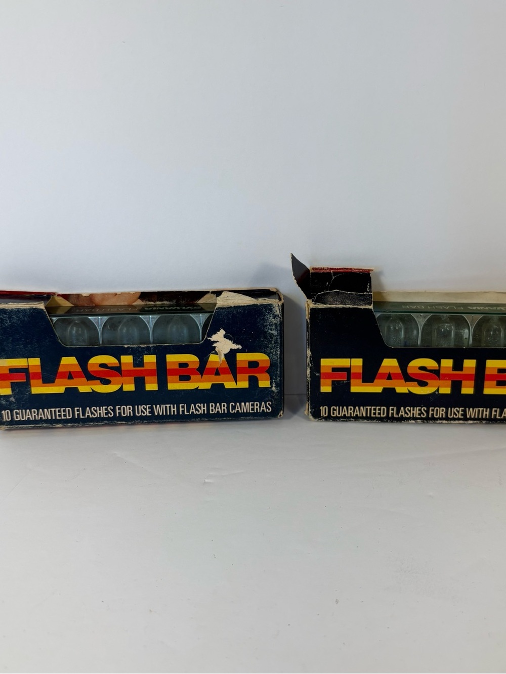 Lot Of 2 Vintage Sealed Sylvania Flash Bar Blue Dot GTE New In Open Box